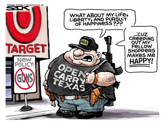 Political cartoon gun rights