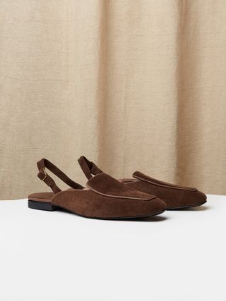 Slingback Mule in Chocolate Suede - Uk 4.0/ Eu 36.5 / Us 6.0