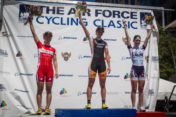 The women's top three.