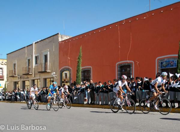 An enthusiastic crowd greeted the riders