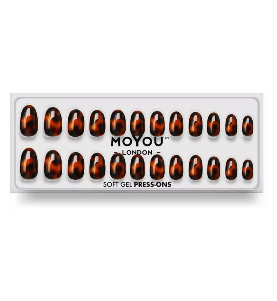 Moyou London Soft Gel Press on Nails Wild Shell Set
