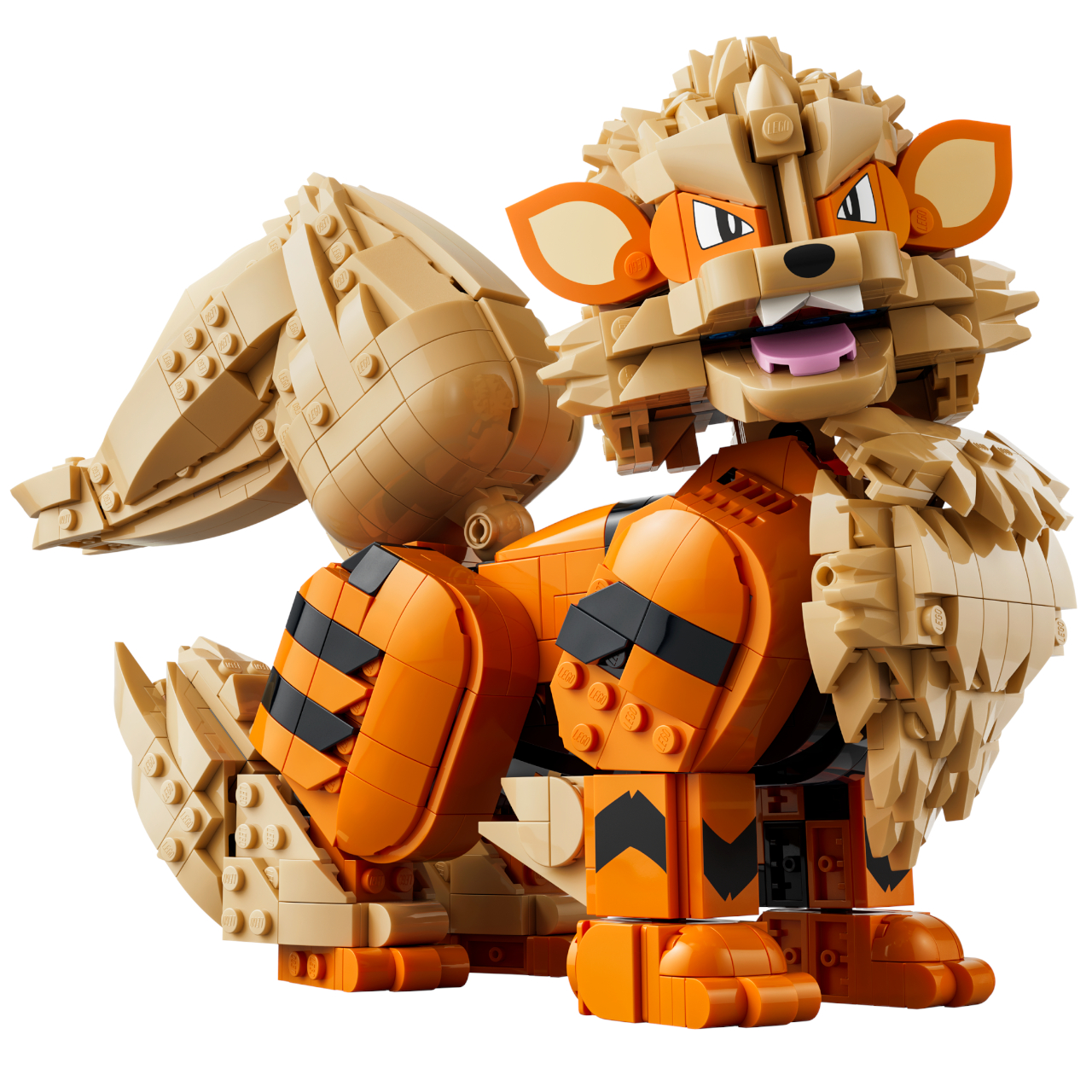 Lego Arcanine on a plain background