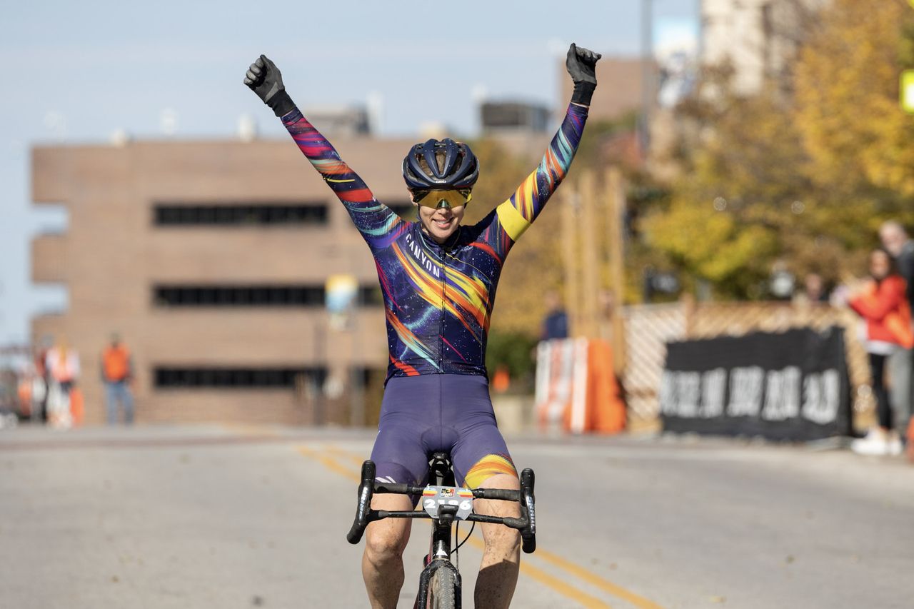 The 2021 Belgian Waffle Ride in Kansas, won by Tiffany Cromwell (Canyon-SRAM)