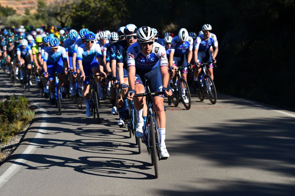 TORRALBA DEL PINAR SPAIN FEBRUARY 02 Josef Cerny of Czech Republic and Team QuickStep Alpha Vinyl competes during the 73rd Volta A La Comunitat Valenciana 2022 Stage 1 a 1667km stage from Les Alqueries to Torralba Del Pinar 735m VCV2022 on February 02 2022 in Torralba Del Pinar Spain Photo by Dario BelingheriGetty Images