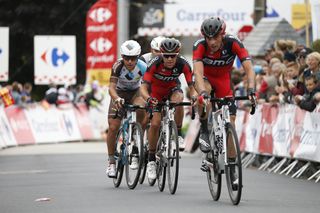 3 July 2016 103rd Tour de France Stage 02 : Saint-Lo - Cherbourg-en-Cotentin CARUSO Damiano (ITA) BMC PORTE Richie (AUS) BMC POZZOVIVO Domenico (ITA) ag2r - La Mondiale Photo : Yuzuru SUNADA