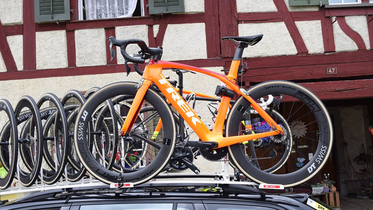 Trek and DT Swiss provided the neutral service at the race and showcased their Project One custom paint designs
