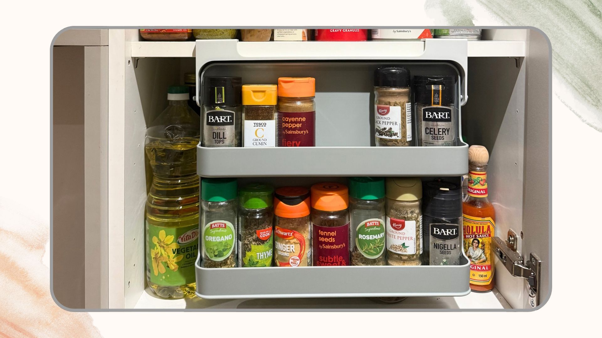 Joseph Joseph under shelf storage with spice jars