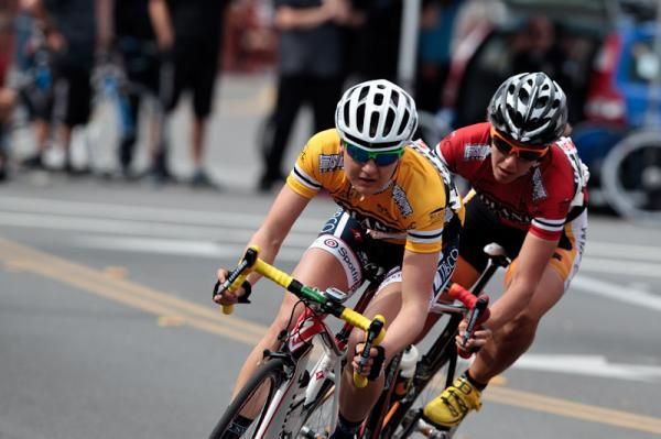 Megan Guarnier (TIBCO) leads climber jersey wearer