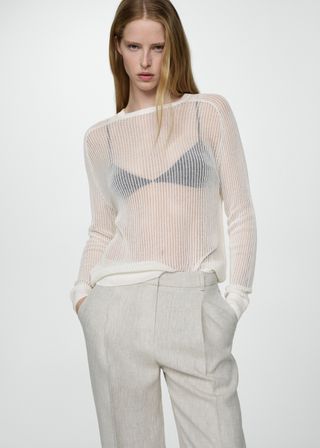 Semi-Transparent Knitted Sweater
