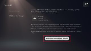 How to transfer games to PS5 external hard drive - format as USB