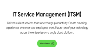 Website screenshot for ServiceNow