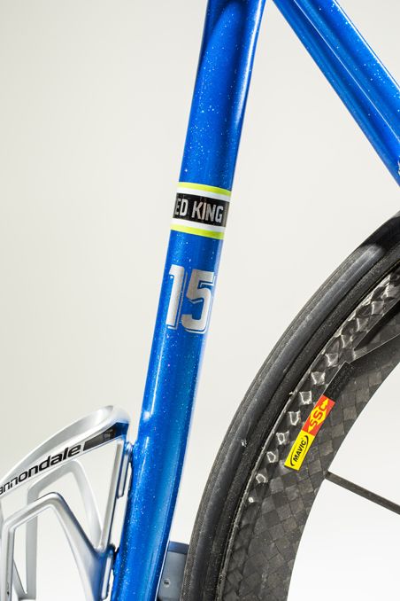 The seat tube features "11/15" and "I am not Ted King"