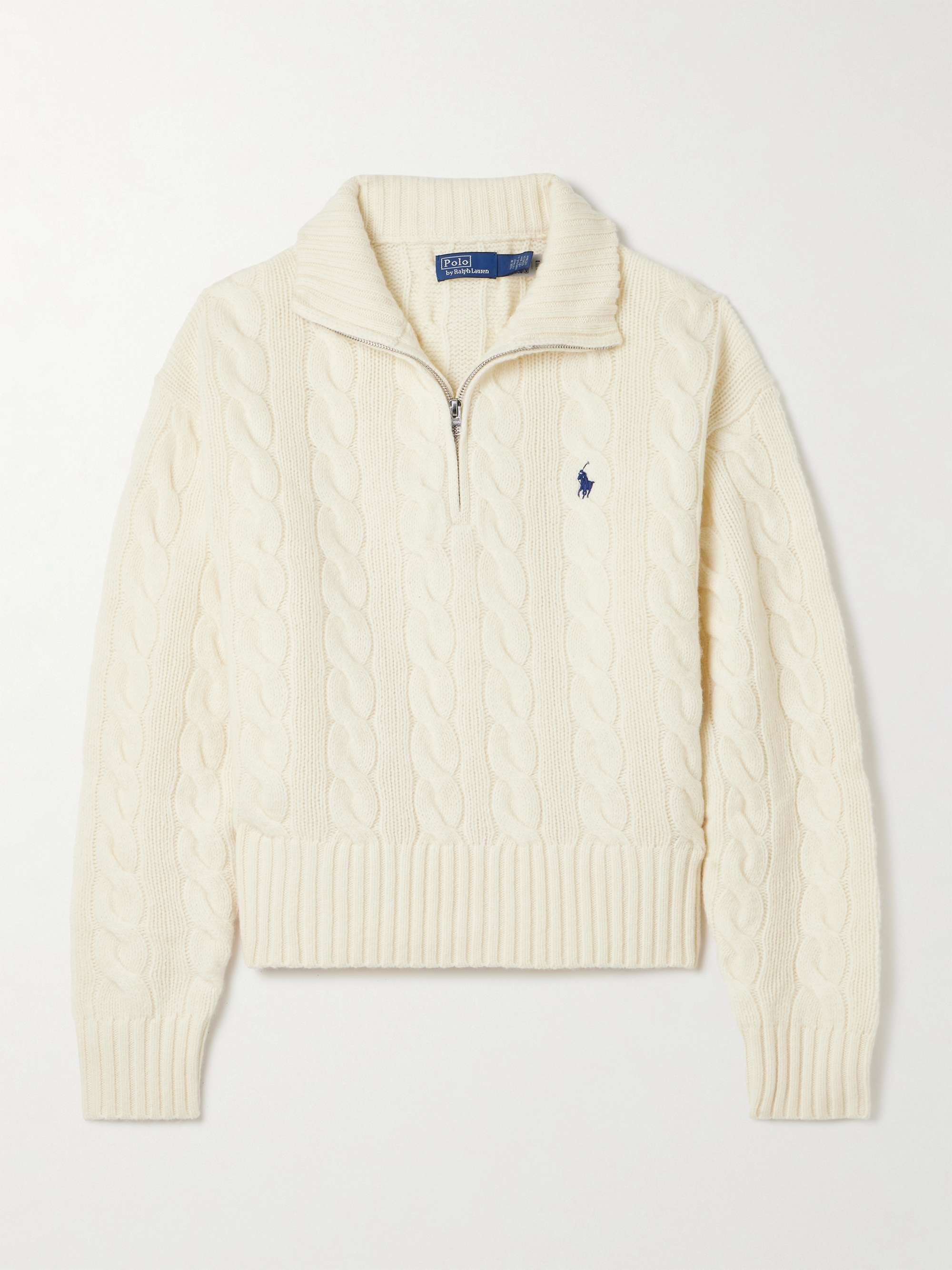 Cable-Knit Wool and Cashmere-Blend Sweater