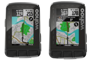 Cycling computer screens show Wahoo's new Summit Freeride feature