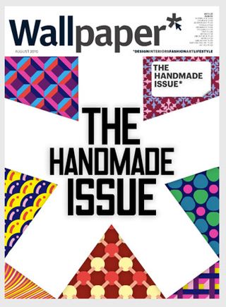 Wallpaper front cover with the Wallpaper start in white and the words "THE HANDMADE ISSUE" written on the front.