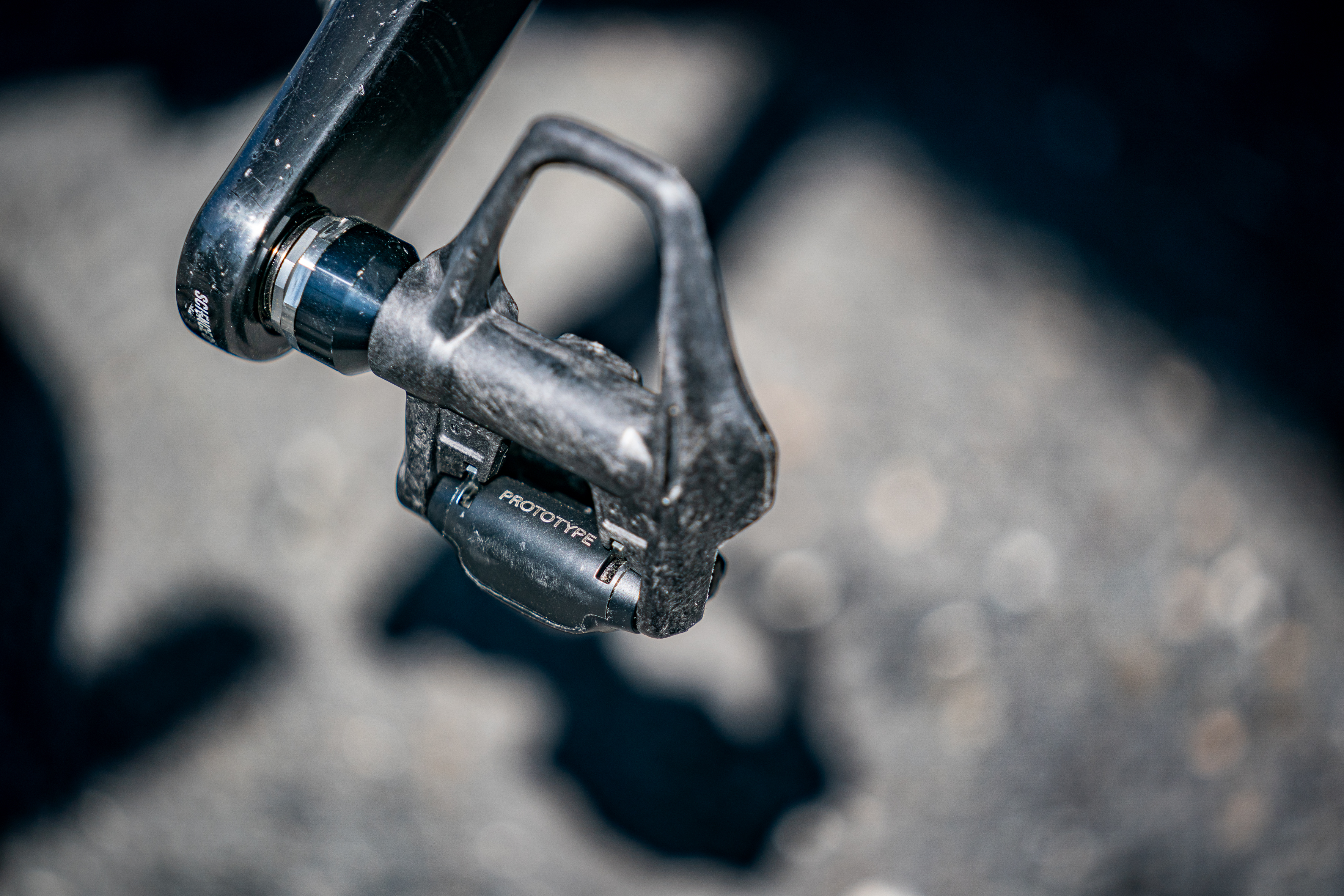 Close up of Shimano prototype pedals at the Tour de France Femmes