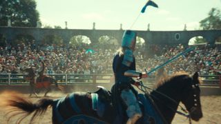 A jousting Knight atop a horse in Ren Faire on Binge