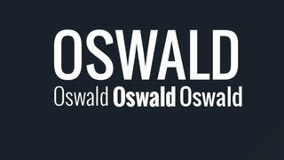 Professional fonts: Oswald serif font sample