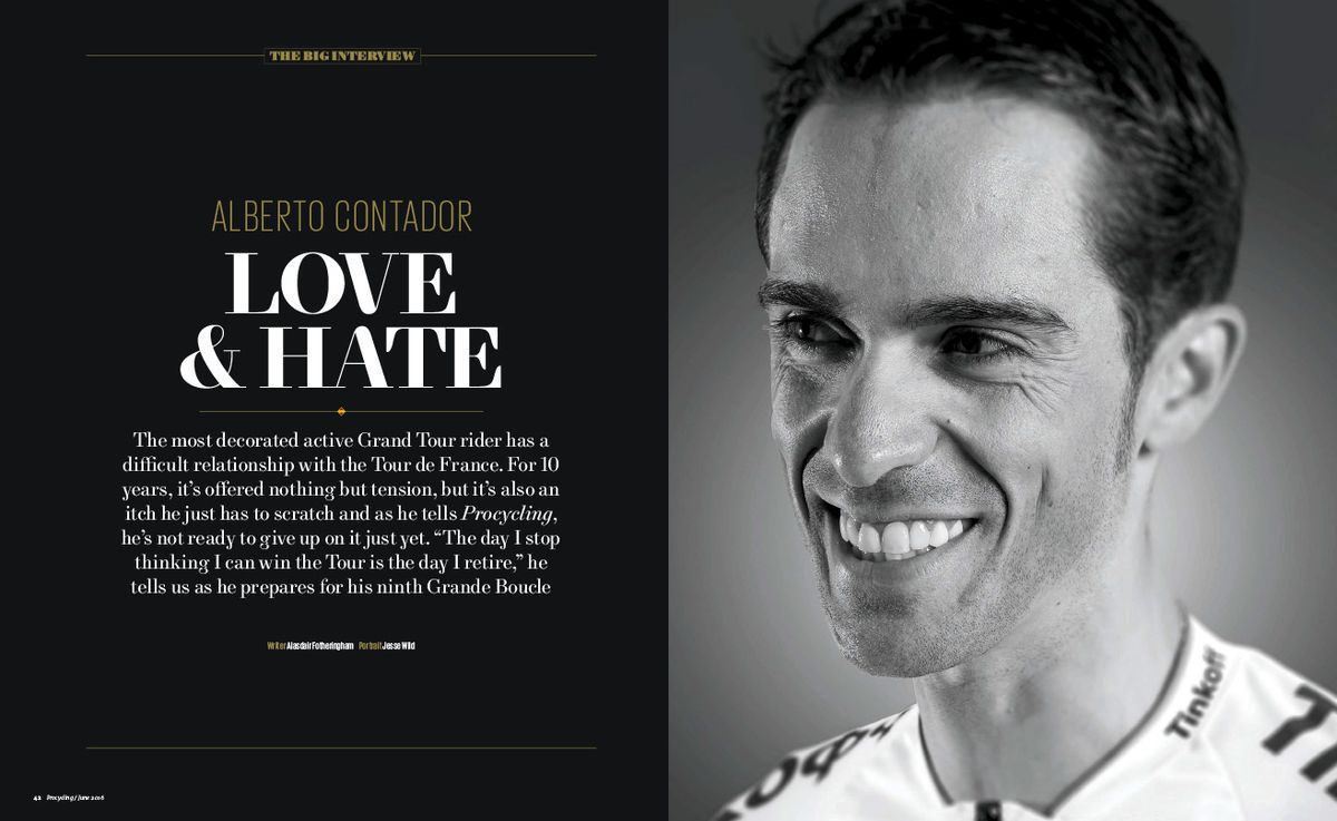 Alberto Contador exclusive interview in Procycling
