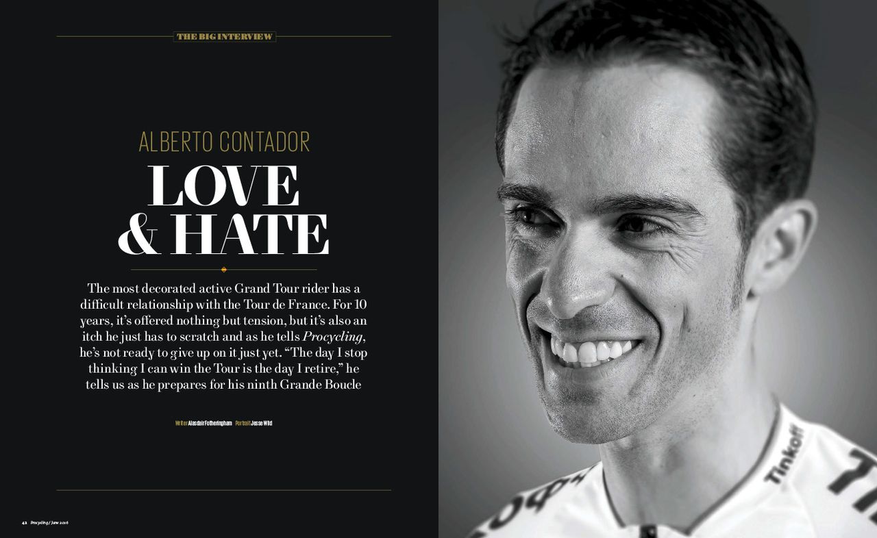 Alberto Contador exclusive interview in Procycling