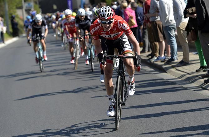 Jurgen Van den Broeck (Lotto Belisol) makes his move during De Brabantse Pijl