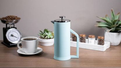 Lacfeeca french press coffee maker in light blue