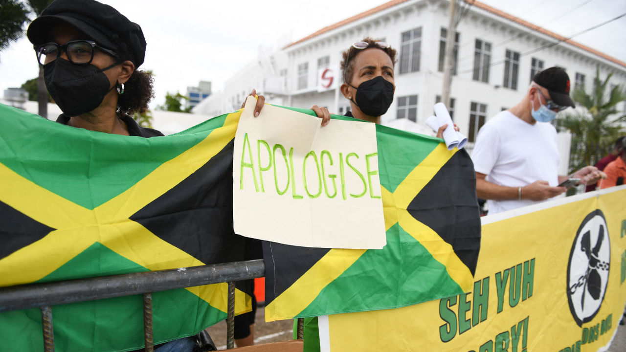 People in Jamaica call for slavery reparations during Prince William and Kate Middleton&amp;#039;s royal tour