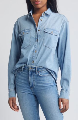 Denim Button-Up Shirt