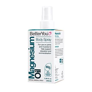 Betteryou Magnesium Oil Body Spray, Pure and Natural Source of Magnesium Chloride, Magnesium Spray Supplement, Supports Muscle Recovery, Vegan & Palm-Oil Free, 100ml (600 Sprays)