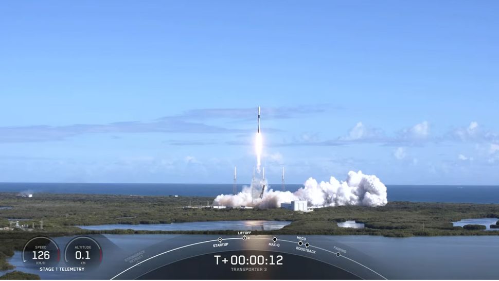 Spacex Launches 105 Small Satellites Into Orbit Nails Rocket Landing