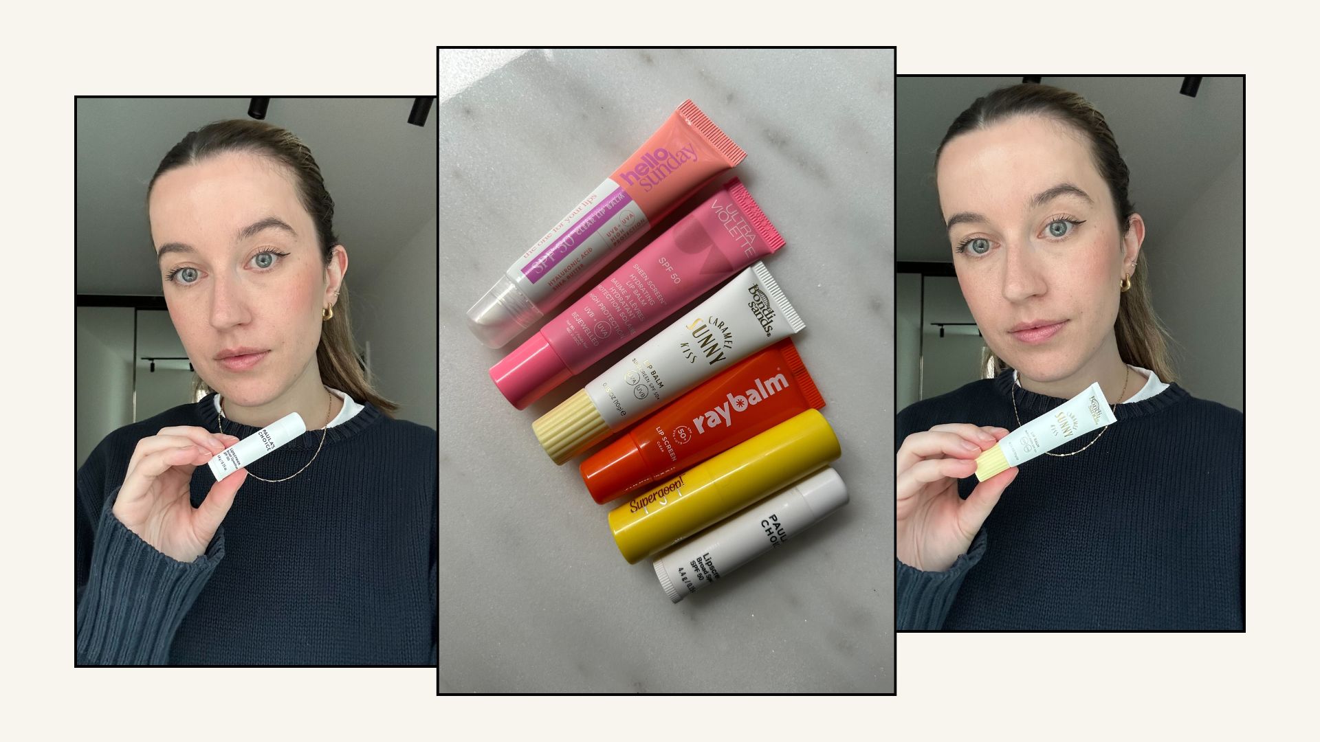 Junior beauty editor, Grace Lindsay, testing SPF lip balms