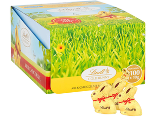 Box of Lindt chocolate bunnies