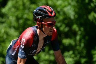 GAP FRANCE JUNE 10 Tao Geoghegan Hart of United Kingdom and Team INEOS Grenadiers competes during the 74th Criterium du Dauphine 2022 Stage 6 a 1964km stage from Rives to Gap 742m WorldTour Dauphin on June 10 2022 in Gap France Photo by Dario BelingheriGetty Images