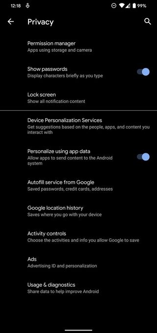 Google Pixel 4 XL Android 10 software