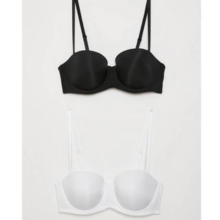 TU at Sainsbury's Black & White Multiway Balcony Bra 2 pack 