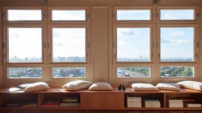 trellick tower apartment looking out from large windows