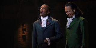 Leslie Odom Jr and Lin-Manuel Miranda as Hamilton and Aaron Burr