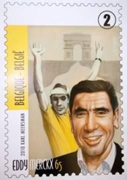 The limited edition Eddy Merckx postage stamp.
