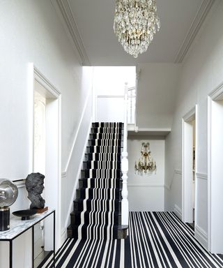 staircase carpet ideas black and white carpet