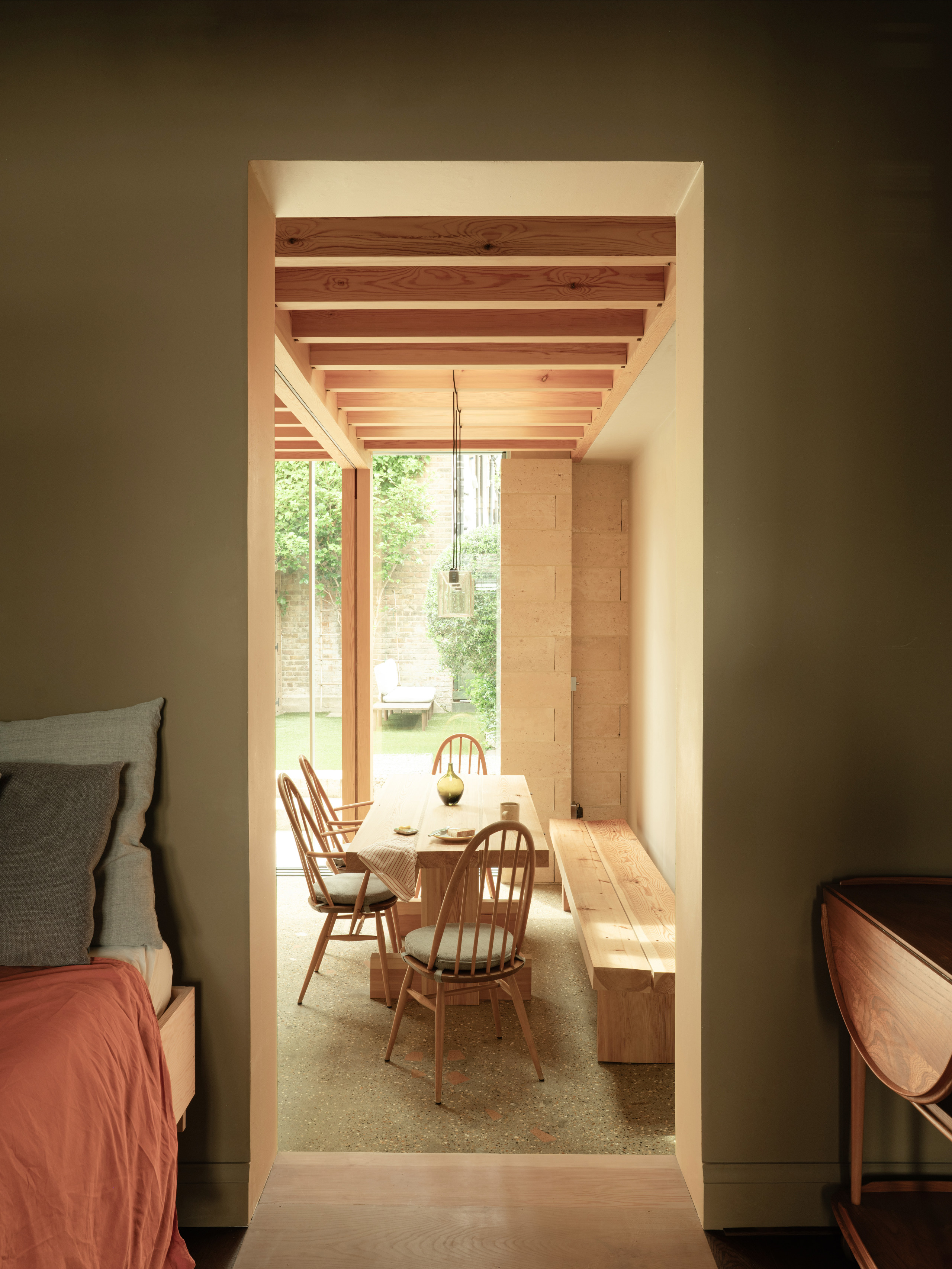 The rear extension connects directly to the rest of the house