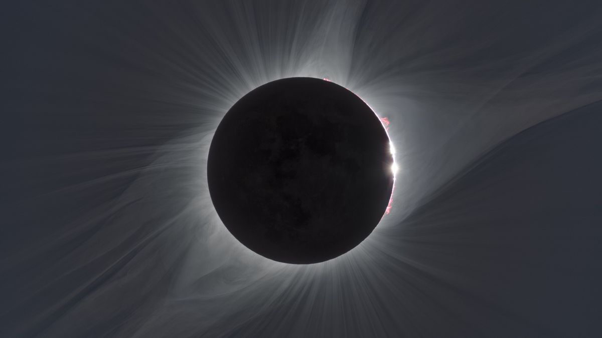 Multiple combined exposures taken during the last total solar eclipse in the US on August 21, 2017. 