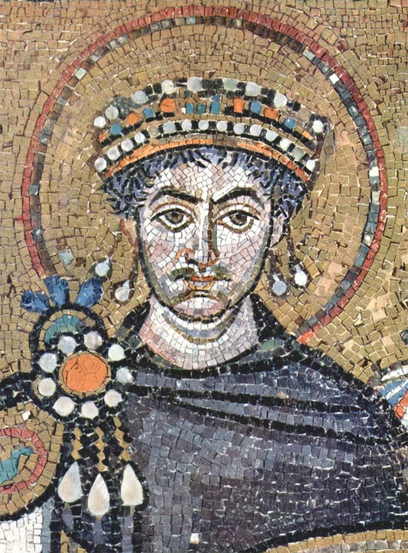 mosaic of Byzantine emperor Justinian I