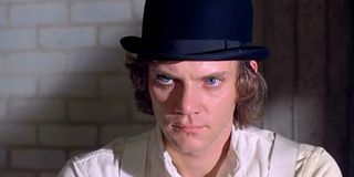 Malcolm McDowell with the stare