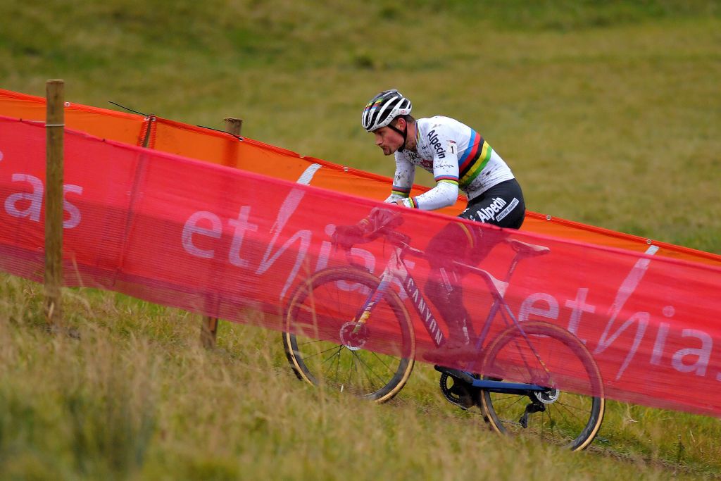 HULST NETHERLANDS JANUARY 03 during the 5th Vestingcross World Cup 2021 Mens Elite CX Vestingcross CXWorldCup Hulst on January 03 2021 in Hulst Netherlands Photo by Luc ClaessenGetty Images