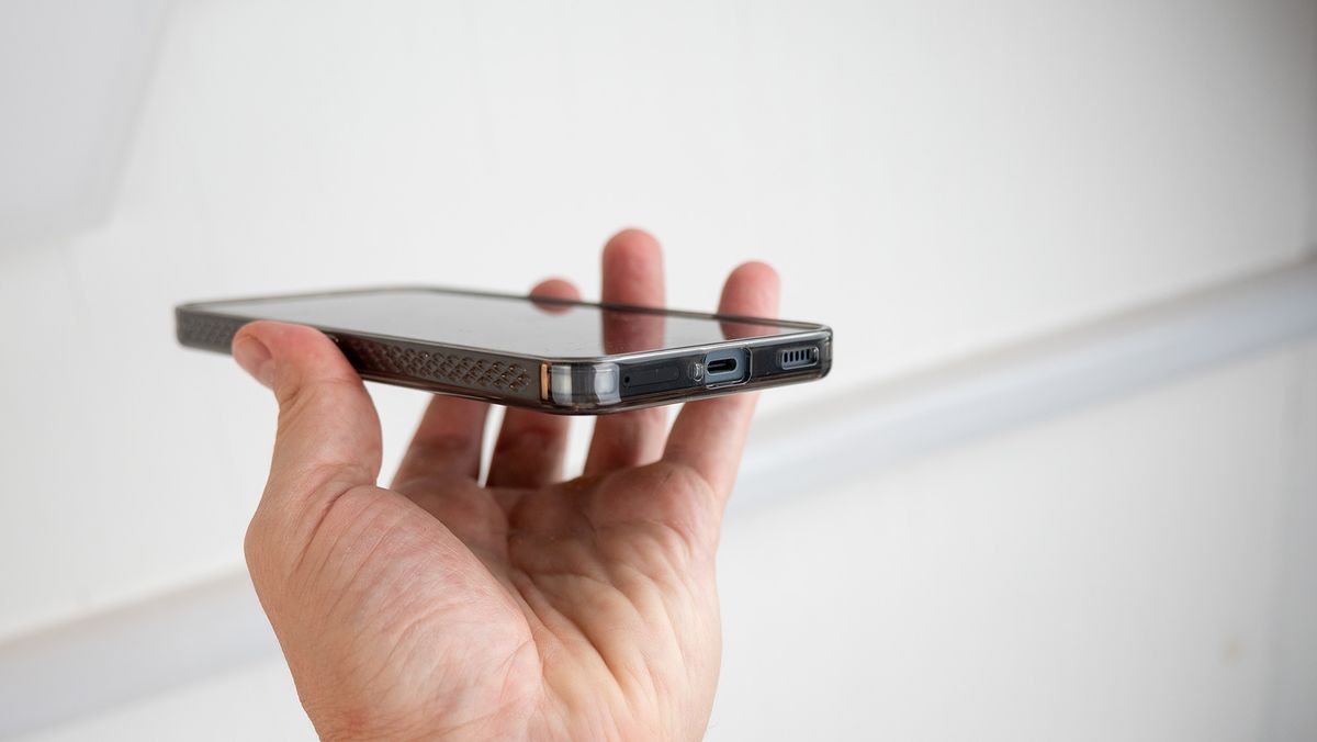 The Tudia LUCION clear case for the Nothing Phone 2