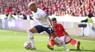 Richarlison in action for Tottenham against Nottingham Forest.