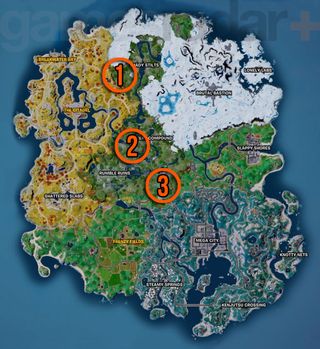 Fortnite Hop Flowers map showing where to bounce