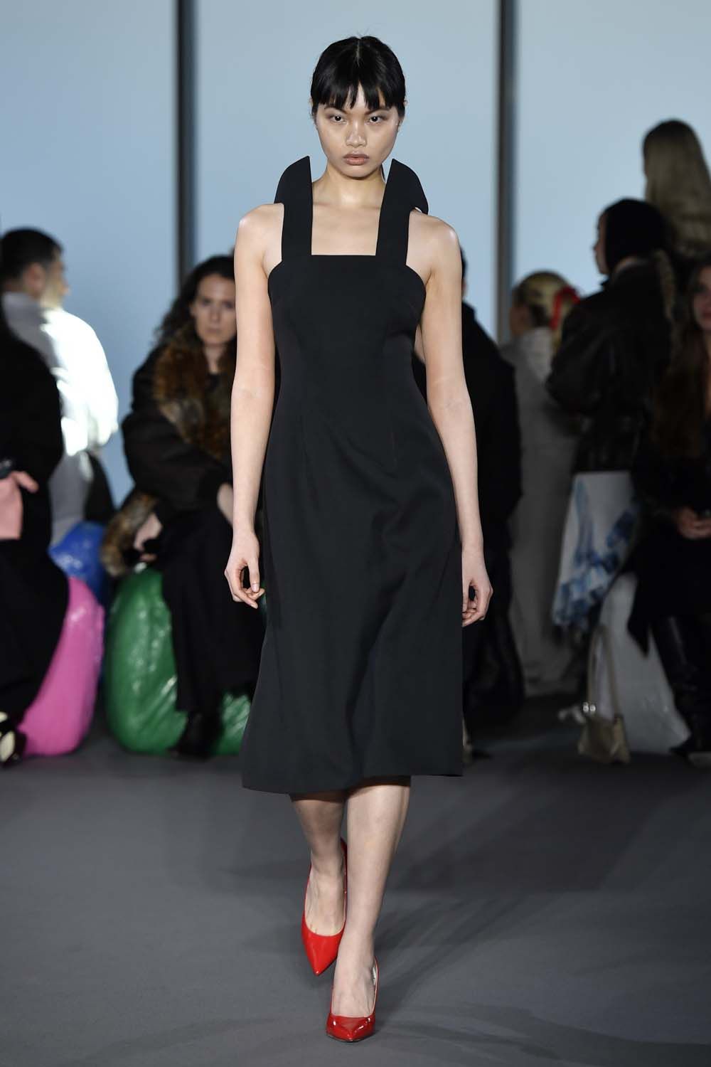 on the runway at London Fashion Week AW23