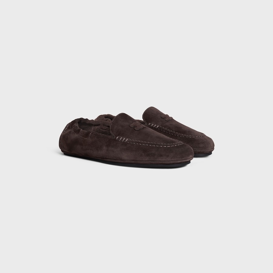 CELINE, Celine Adam Loafer in Suede Calfskin