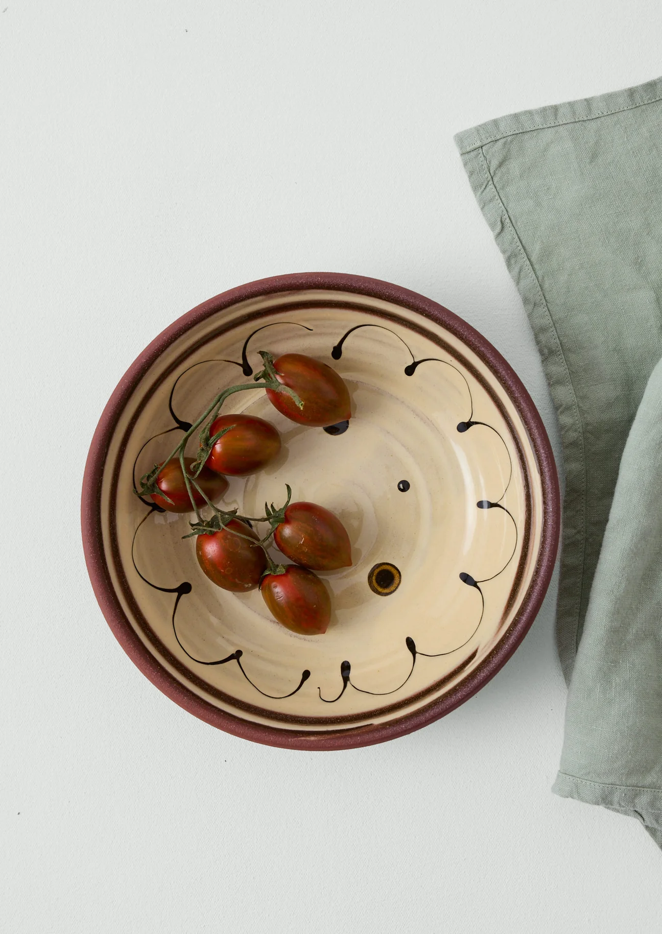 Frances Savage Serving Bowl | Terracotta/cream